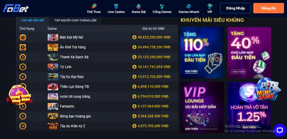 Ví điện tử winvn casino